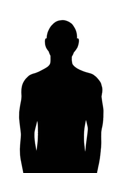 Cień czarny ilustracja ludzki mężczyzna projekt sylwetka wektor — Wektor stockowy