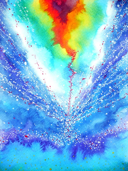 Abstract kunst universum aquarel schilderij illustratie ontwerp — Stockfoto