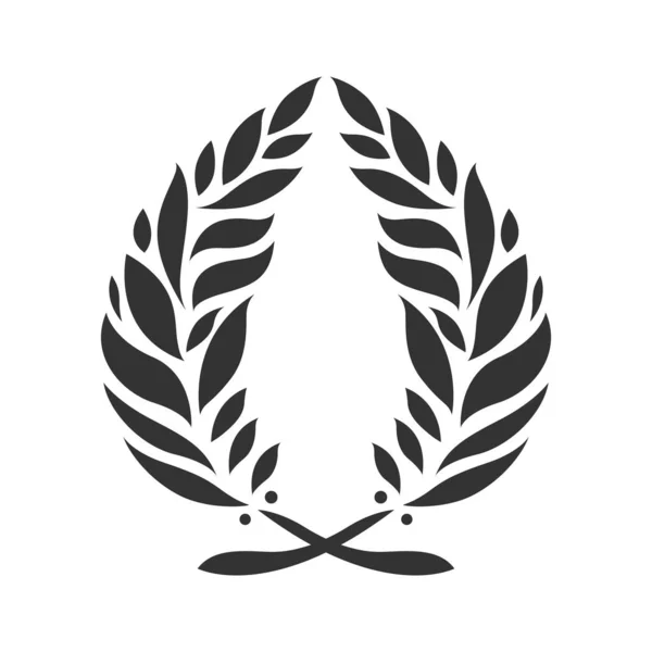 葉の花輪ベクトルイラストデザインアートロゴの性質 — ストックベクタ