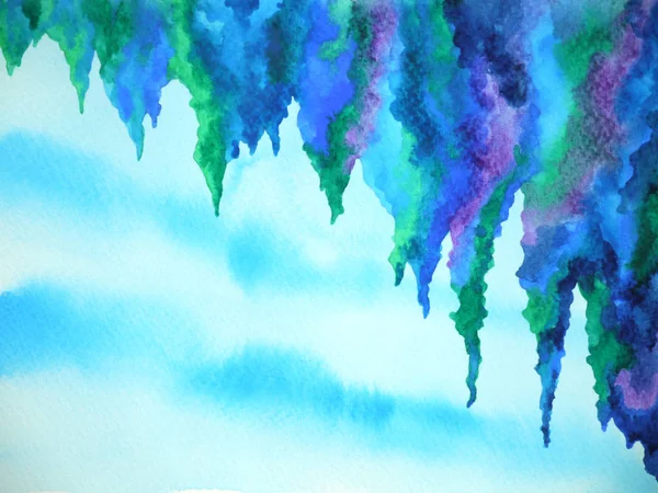 Abstrait falaise grotte ciel aquarelle peinture illustration motif fond — Photo