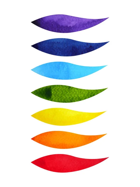 カラーチャクラシンボルコンセプト、水彩画手描きアイコンロゴ — ストック写真