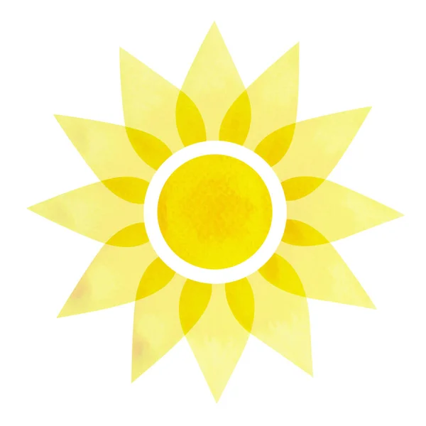 Σχέδιο τσάκρα του ηλιακού πλέγματος, λουλούδι floral, υδατογραφια ζωγραφική — Φωτογραφία Αρχείου