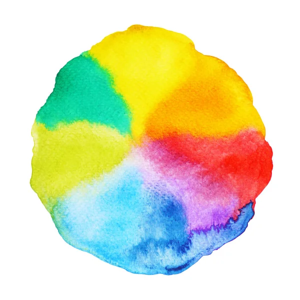 7 color of chakra symbol halo concept, watercolor painting hand drawn icon — Stock Photo, Image