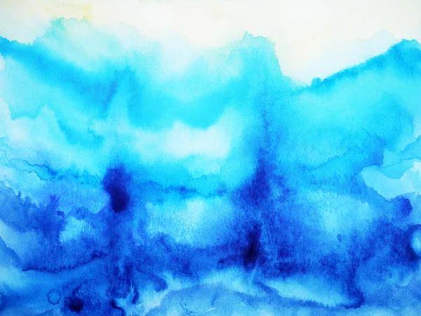 Αφηρημένη τέχνη μπλε χρώμα υδατογραφίεςζωγραφική υφή φόντου — Φωτογραφία Αρχείου