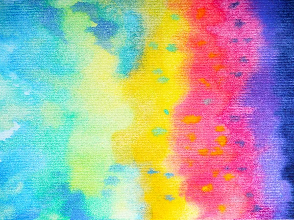 Abstraktní kresba duhový barevný akvarel barva pozadí kresba ruka — Stock fotografie