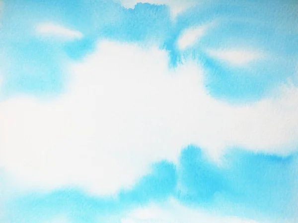 Абстрактная акварельная живопись голубое небо, брызги воды фон — стоковое фото