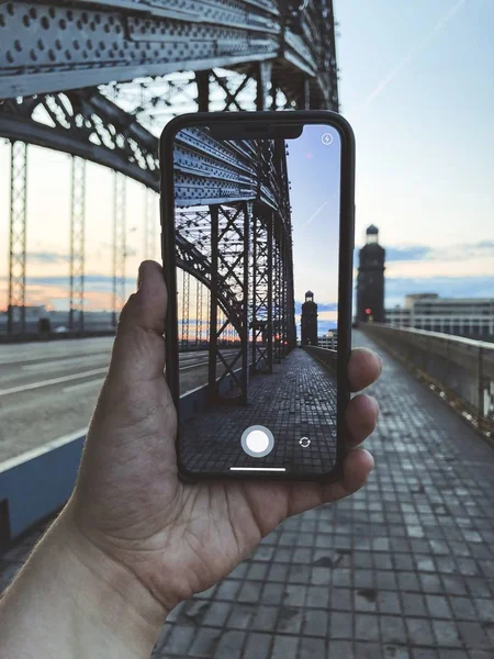 Saint Petersburg Architekt Most Iphone Lato — Zdjęcie stockowe