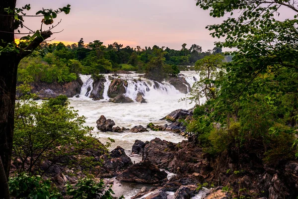 Don Pha Pheng Waterfall Laos — Stock Photo, Image