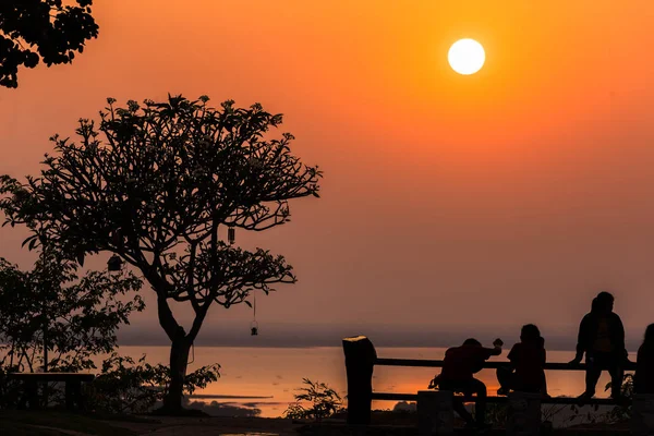 Beauty Sunset Silhouette — Stock Photo, Image