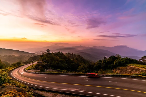 Viewpoints Sun Rise Doi Inthanon Chiang Mai Thailand — Stock Photo, Image