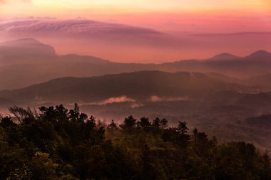 Bakış açıları Doi Inthanon Chiang Mai Tayland Sun rise