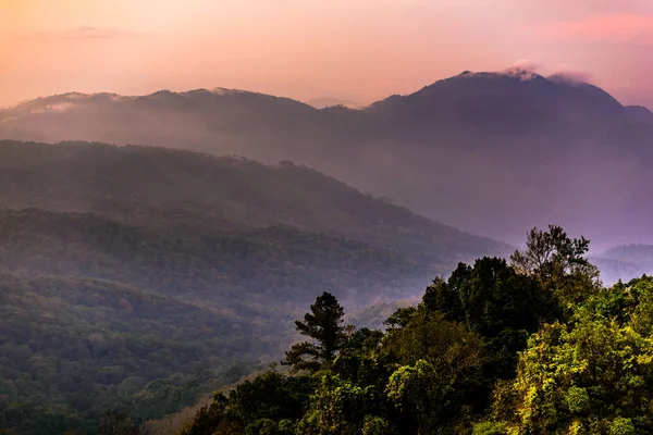 Punti Vista Sun Rise Doi Inthanon Chiang Mai Thailandia — Foto Stock