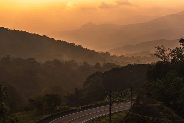 Punkty Widokowe Sun Rise Doi Inthanon Chiang Mai Tajlandia — Zdjęcie stockowe