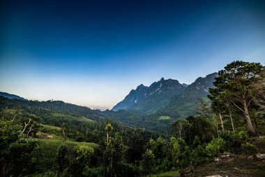 Doi Luang Chiang Dao, peyzaj, yüksek dağ Chiang Mai Province, Tayland