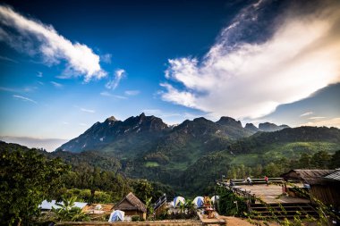 Doi Luang Chiang Dao, peyzaj, yüksek dağ Chiang Mai Province, Tayland