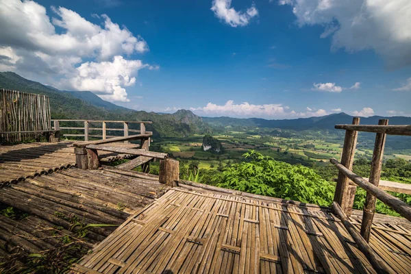 Bela Paisagem Vale Phu Lanka Pequena Trilha Café Majestosa Vista — Fotografia de Stock