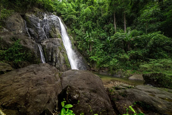 Waterfalls Rainforest Photographed Khao Yai National Park Thailand — Stock Photo, Image