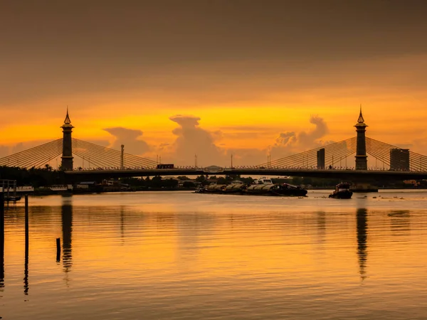 Orari Tramonto Sul Ponte — Foto Stock