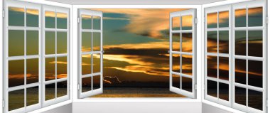 güzel penceresinden görüntülemek için doğa picturesquely