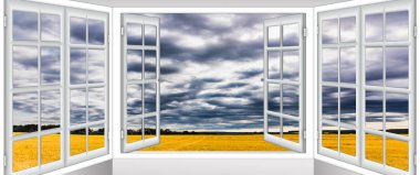 güzel penceresinden görüntülemek için doğa picturesquely