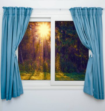 güzel penceresinden görüntülemek için doğa picturesquely