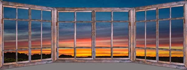 Bella Vista Dalla Finestra Alla Natura Pittoresco — Foto Stock