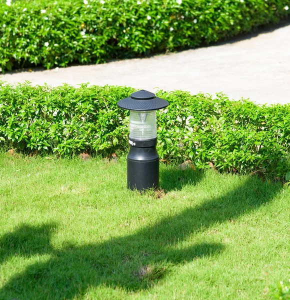 Bahçede Küçük Bir Fener — Stok fotoğraf