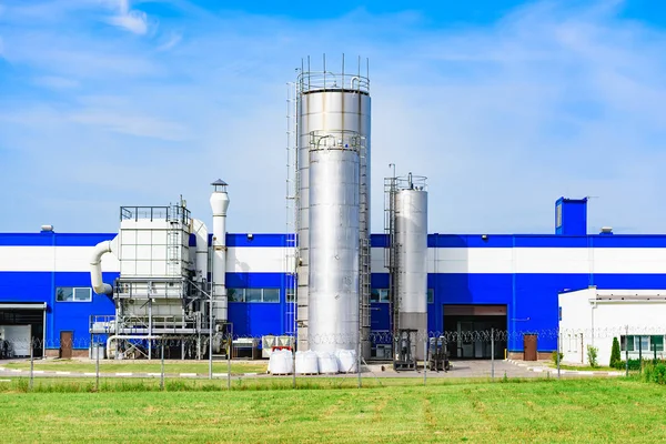 Processing Factory Pipes Tank — Stock Photo, Image