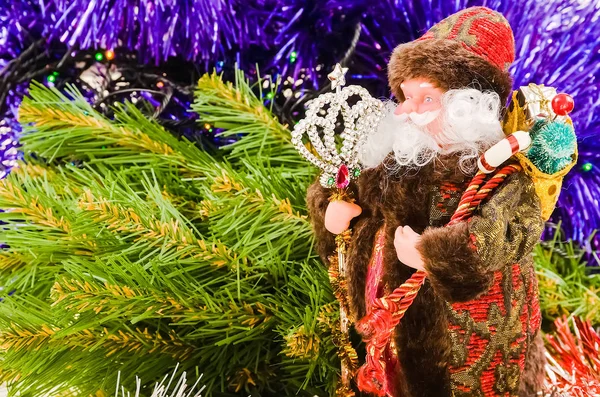 Zabawka Fantastyczny Nowy Rok Święty Mikołaj Personel — Zdjęcie stockowe