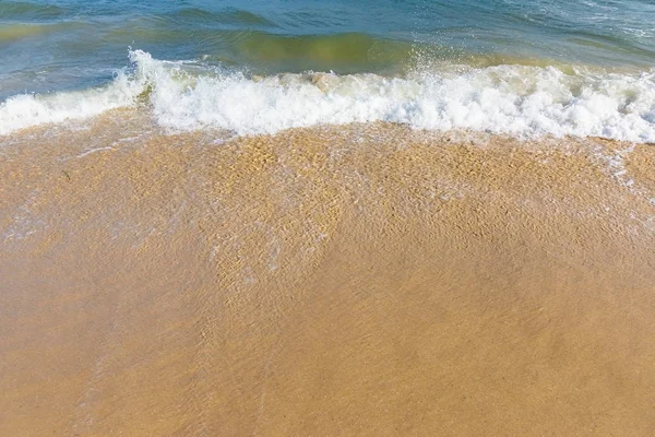 Paradiset Varma Tropiska Klimat Sandiga Stranden Havet Lugn Wave — Stockfoto