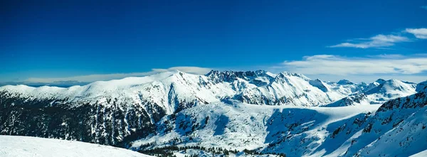 Faszinierendes Bergpanorama Winter Die Schlucht Und Die Gipfel Der Felsigen — Stockfoto