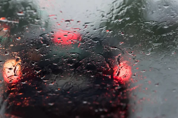 Краплі Дощу Склі Фоном — стокове фото