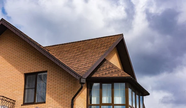 Chimney Roof House Blue Sky — Stock Photo, Image