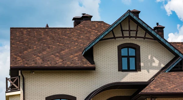 Chimney Roof House Blue Sky — Stock Photo, Image