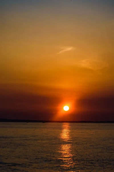 Beautiful Calm Color Sunset Caribbean Fine Weather — Stock Photo, Image