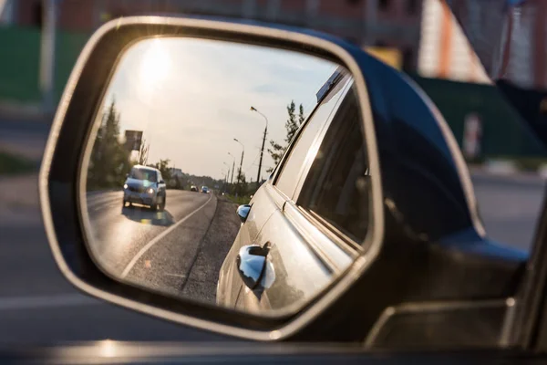 Vue Depuis Fenêtre Miroir Voiture Images De Stock Libres De Droits