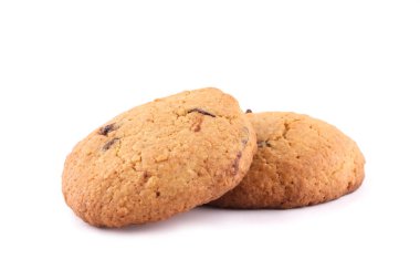  Beyaz arkaplanda ev yapımı yulaf ezmeli kurabiyeler