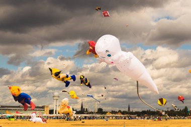 BERLIN, GERMANY - SEPTEMBER 22, 2018:STADT UND LAND 7. Kite festival in Berlin.
