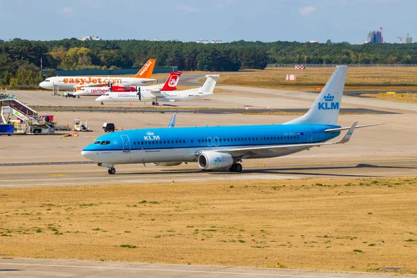 Berlín Alemania Septiembre 2018 Klm Boeing 737 8K2 Aeropuerto Tegel — Foto de Stock