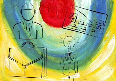 iş fikri yaratıcı ikonik sanat tasarım