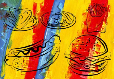 Fast Food simgesi siluet