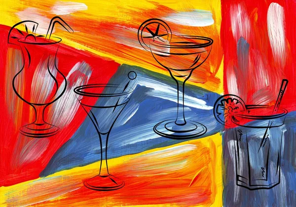 alkol kokteyler ve diğer içecekler.