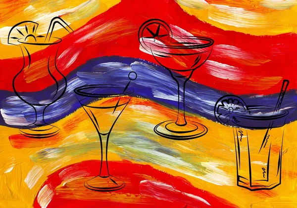 alkol kokteyler ve diğer içecekler.