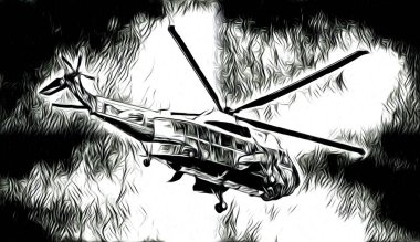 Askeri helikopter sanat tasarlamak