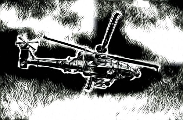 Ілюстрація Дизайну Військового Гелікоптера — стокове фото