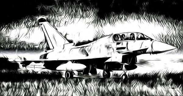 Στρατιωτικό Αεροπλάνο Ταχύτητα Art Design — Φωτογραφία Αρχείου