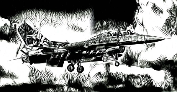 Militärflugzeug Speed Art Design — Stockfoto