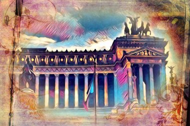 Roma İtalya sanat illüstrasyon
