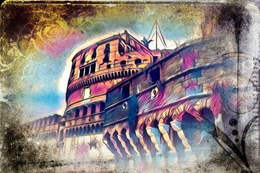 Roma İtalya sanat illüstrasyon