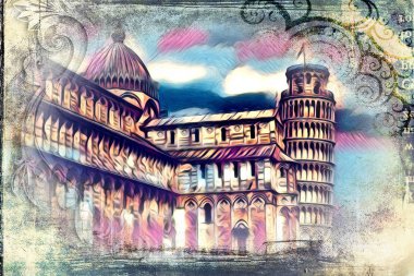 Pisa sanat resim illüstrasyon